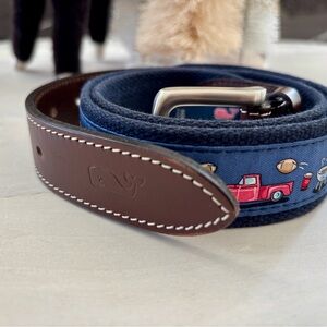 Vineyard Vines Blue and Brown Belt - Fall & Football Theme